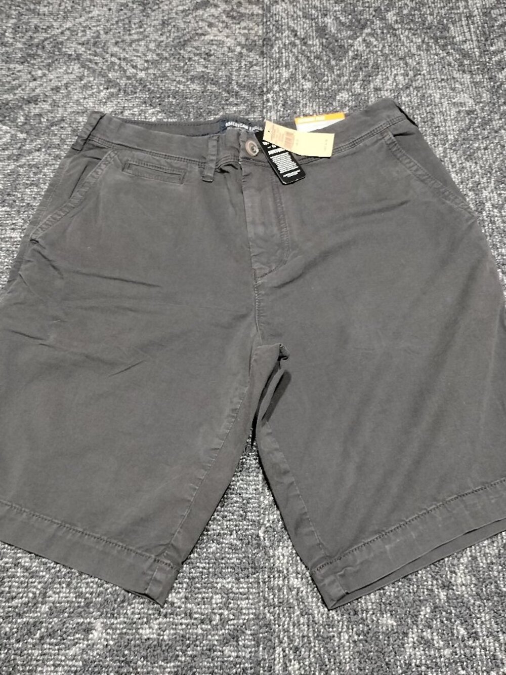 American Eagle Outfitters Mens 30 Next Level Flex Black Chino Shorts Stretch NEW